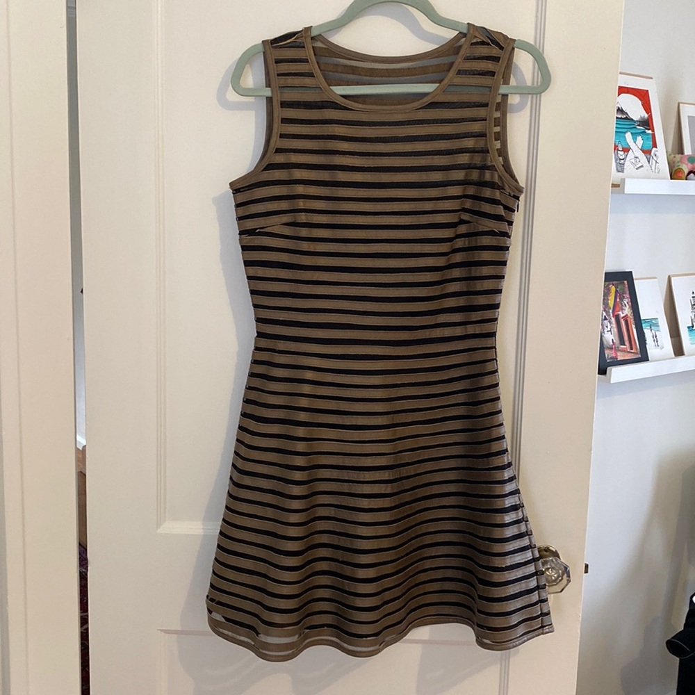 Parker dress, leather, size medium, fit and flare